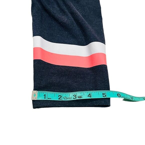 10/$25🦋 Victoria's Secret Dark Blue Ankle Pants w/ Coral/White Stripes - Medium - Picture 11 of 13